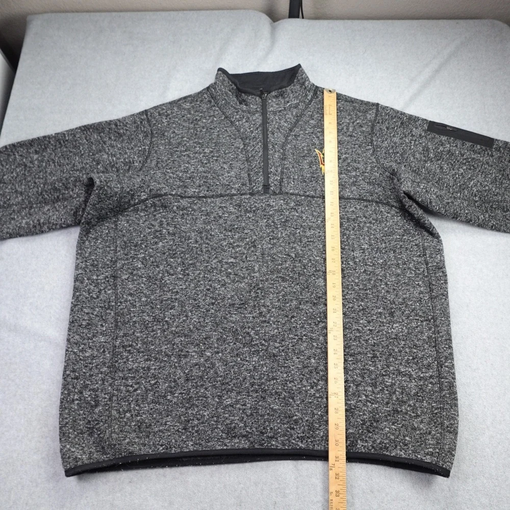 Arizona State Sun Devils ASU Pullover Mens 3XL Gray Heather Zip Sweater Antigua - Picture 10 of 16